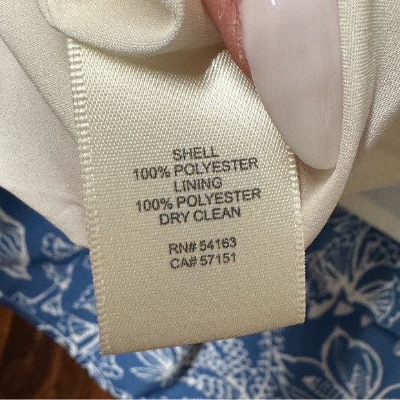 Eliza J Cold-Shoulder Puff Sleeve Dress – Blue & White Floral (Size 8) 💙✨ - Picture 6 of 7